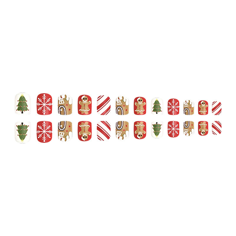 Wholesale Christmas Red Frosted Plastic Nail Enhancements